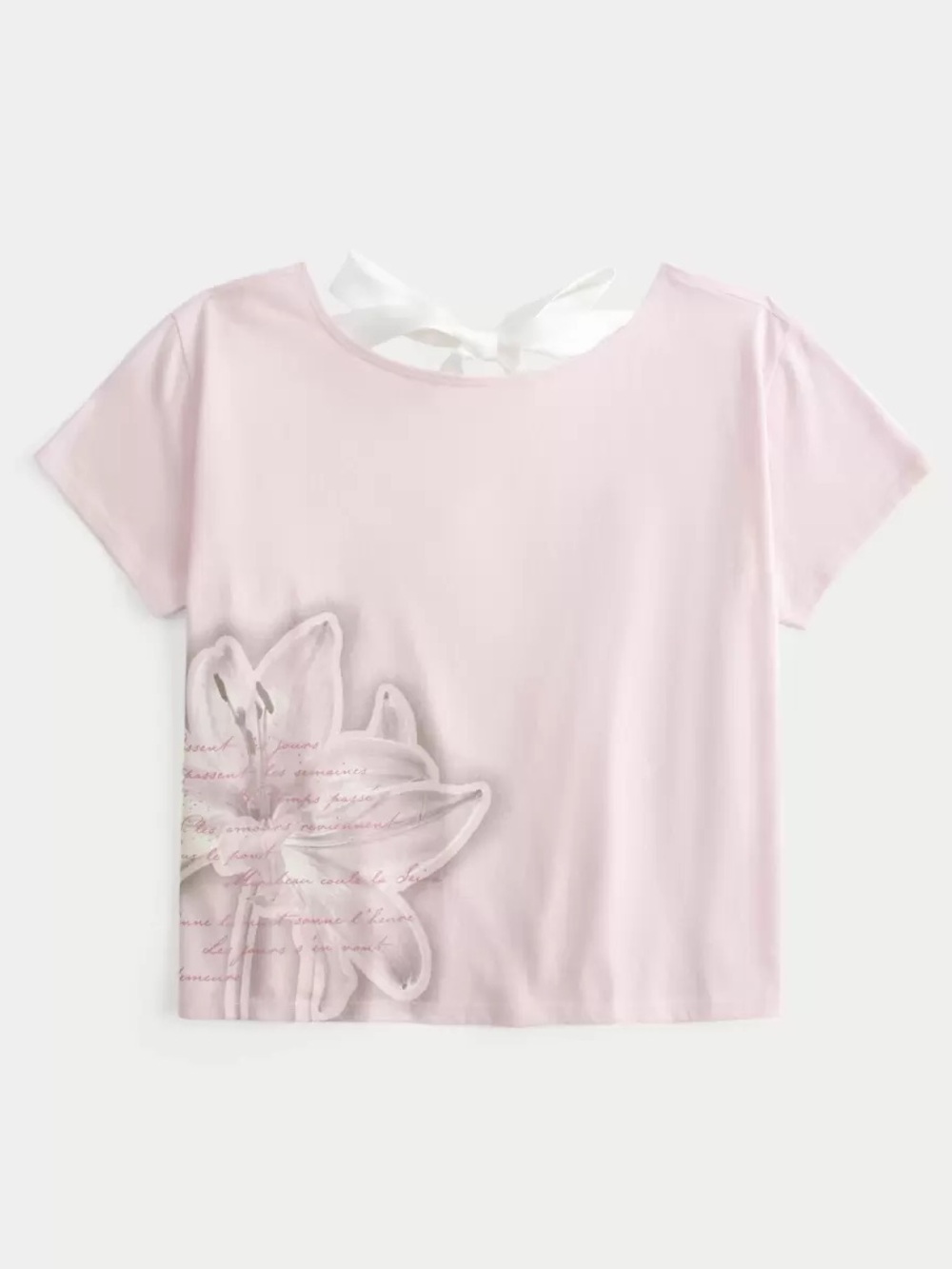 Hollister FLORAL PRINT T-SHIRT WITH EASY-TIE BACK TIE | XXL - Picture 3 of 5